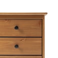 thumbnail image 2 of Modern Style 3-Drawer Solid Wood Nightstand - Caramel Finish, 2 of 5