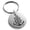 Silver, variant on Stainless Steel Nautical Ship Helm & Anchor Engraved Small Medallion Circle Charm Keychain Keyring