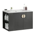 thumbnail image 4 of 30" Home Bathroom Vanity Sink Combo With Two Doors Open Storage Shelf Soft Closing Door Easy Assembly Bathroom Storage Cabinet (29.9 x 18.3 x 19.6in), 4 of 9