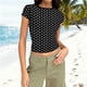 thumbnail image 1 of Xuyuer All-Match Fashion Floral Print Short Sleeve T-Shirt Women's Casual Charming Flower Pattern Tee With Round Neck Graphic Tees Women Tops, 1 of 7