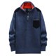 thumbnail image 3 of Gibobby Suéter ligero hombre Suéter de manga larga algodón con cuello redondo para hombre, invierno(Azul,Extra Grande), 3 of 5