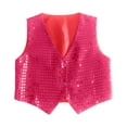 thumbnail image 2 of JIAYUE Children Boys Girls Tops Carnival Vest Sequins Sleeveless V-Neck Button Muscle Sparkly Sportwear For Child Adaptable Comfortable Wear, 2 of 4