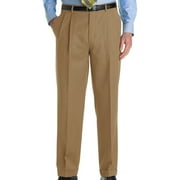New Brooks Brothers Men's Madison Fit Pleat-Front Wool Trousers, Tan, W39, 5741-6