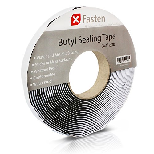 XFasten Butyl Seal Tape 1/8Inch x 3/4Inch x 30Foot Leak Proof Putty