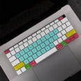 thumbnail image 2 of facefd Keyboard Cover Laptop Waterproof Dustproof Keyboard Silicone Film Replacement for Macbook Air, Colorful Mint, 2 of 7