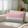 thumbnail image 3 of Pink White Grey Ombre Queen Size Pillow Cover, Pillowcase Protectors with Zipper, Breathable Decorative Throw Pillow Case Cover, Modern Abstract Aesthetics Pillow Shams for Couch Sofa 20x30Inch, 3 of 8