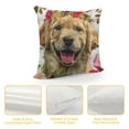 thumbnail image 4 of Throw Pillow Covers Dog with Flower Design Square Pillowcase for Home Decor Sofa Car Bedroom Pillow case, 4 of 5