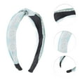 thumbnail image 3 of Unique Bargains 1 Pc Grace Circle Pattern Wide Cross Knot Headbands for Women Light Blue, 3 of 6