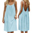 thumbnail image 6 of XIAOCHA Women's Tie-Back Midi Dress Spaghetti-Strap Low-Back Summer Vacation Slip Tunic Gown, 6 of 7
