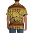 thumbnail image 5 of KLL Coffee Vintage Print Men's Shirt Short Sleeve Button Down Summer Cuba Beach Shirts- XX-Large, 5 of 7