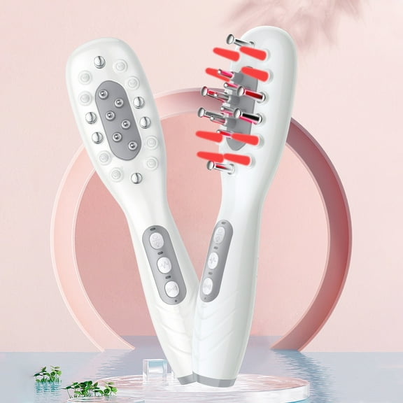Multi-Function Scalp Care Tool with Red Light & Vibrating Massage, Rechargeable Comb with Liquid Tank for a Relaxing Head Spa Experience, Personal Care Device for Men and Women
