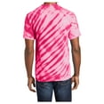 thumbnail image 3 of Yellow Rooster Men's Short Sleeve Tiger Stripe Tie-Dye Cotton T-Shirts Pink arge, 3 of 6