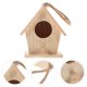 thumbnail image 3 of 5 piezas de nido de pájaro de imitación de madera, mini casa de pájaros colgante, decoración de jardín y patio, 3 of 8