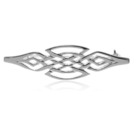 925 Sterling Silver Brooch for Women - Celtic Brooch Pin Pin with Jewelry Gift Box - 44mm x 11mm|Women's 925 Sterling Silver Brooch - Celtic Brooch Pin Pin in Jewelry Gift Box, 44mm
