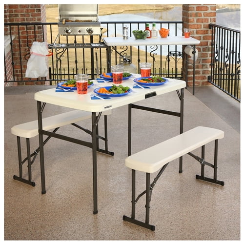 Lifetime Folding Picnic Table With Benches 80373 | Decoration Ideas For