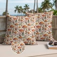 thumbnail image 2 of Outdoor Throw Pillows Covers 26x26inx2 Set Of 2 Waterproof Fall Mushroom Pattern Decorative Zippered Cushion Covers for Patio Furniture, Autumn Foliage Floral Lumbar Pillowcases,, 2 of 8