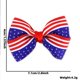 thumbnail image 3 of Independence Day Bow Hair Clip Accessory Holiday Party Red White Blue Star Striped Flag Hair Accessory Side Clip, 3 of 6