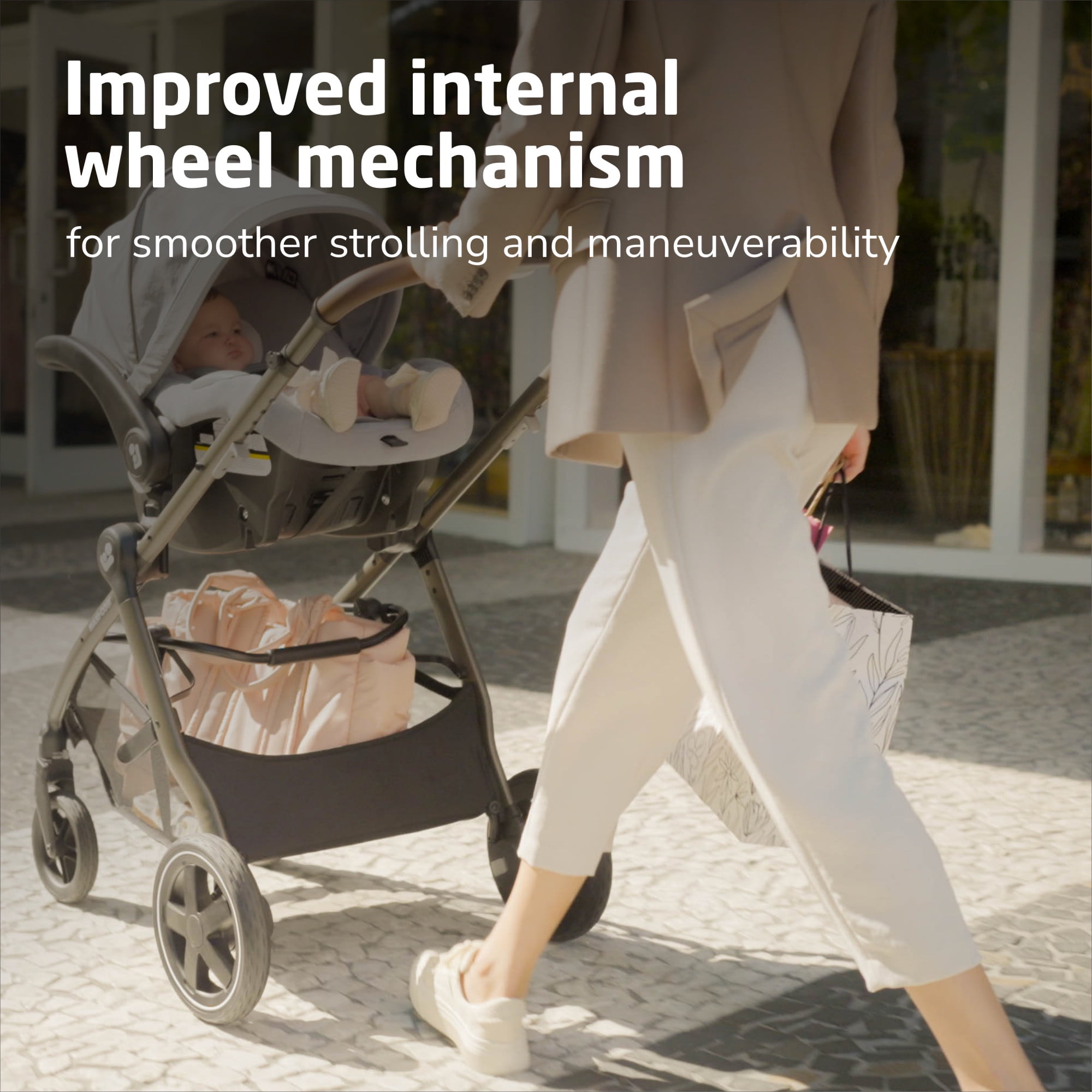 Maxi-Cosi Zelia² Luxe 5-in-1 Modular Travel System, New Hope Tan