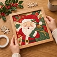 thumbnail image 4 of Twfbrm Christmas Kinusaiga Fabric Art Kit, 3D Mosaic Craft Kits with Wooden Frame and Tools, Holiday DIY Relaxing Handmade Art Project Christmas Decoration for Gift, Part, Home Decor, 4 of 6