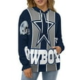 thumbnail image 4 of Football Cowboys 3D Print Hoodie Men Women Autumn Thin Pullover Sweatshirt Vintage Streetwear Tops, 4 of 6