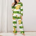 thumbnail image 3 of Disketp Pajamas Set Long Sleeve Sleepwear Womens Button Down Nightwear Pj Sets-Watercolor St Patrick Day, 3 of 9