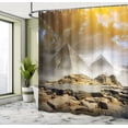 thumbnail image 5 of Ambesonne Egyptian Shower Curtain, Pyramids with Clouds Image, 69"Wx75"L, Cream Orange, 5 of 5