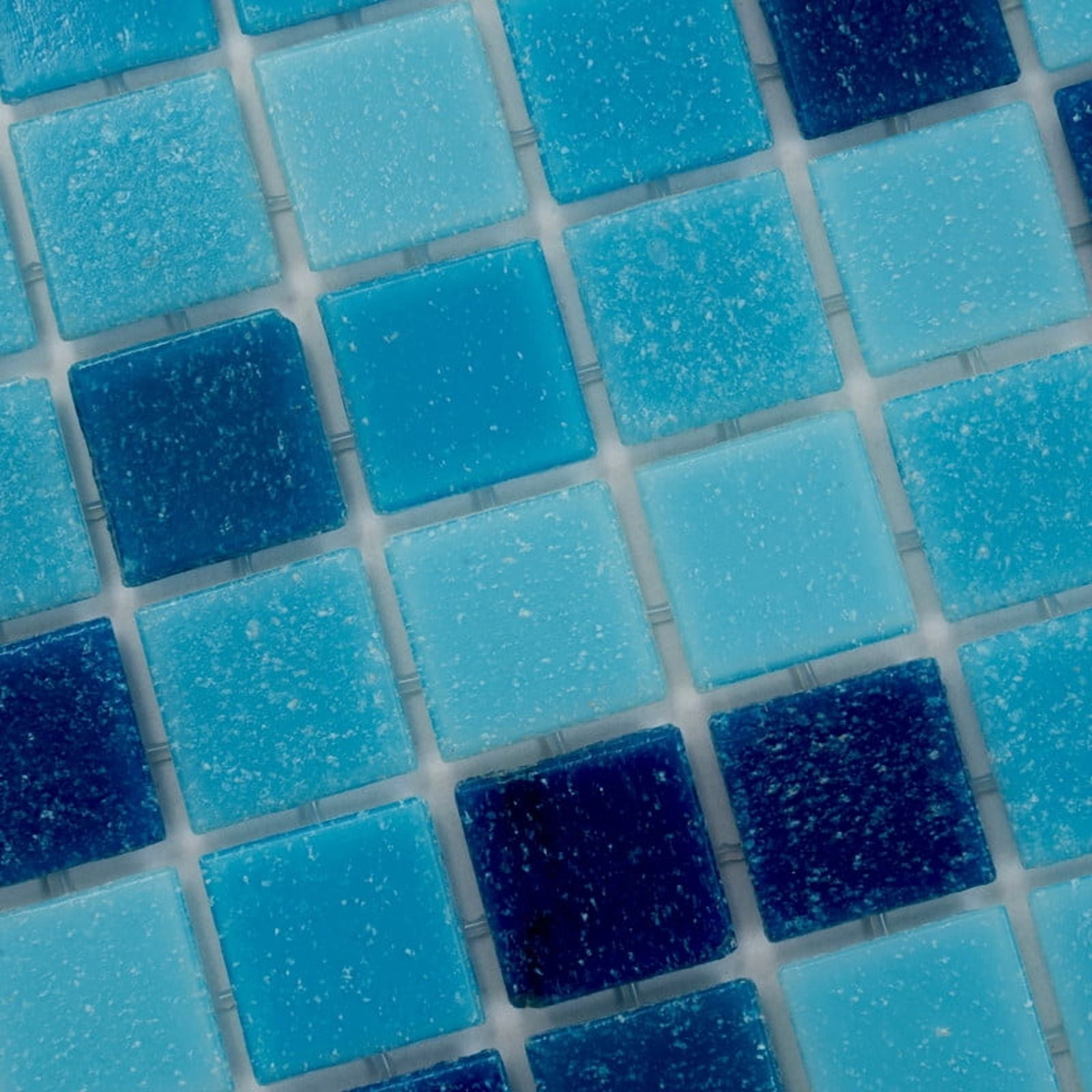 Mingles 12 in. x 12 in. Glossy Pacific Blue Glass Mosaic Wall and Floor Tile (20 sq. ft./case) (20-pack)