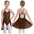 thumbnail image 1 of Manyakai Robe de Danse Lyrique pour Filles, Jupe Tutu de Ballet, Justaucorps de Danse Moderne, Tenues de Danse de Salon Marron 10, 1 of 6