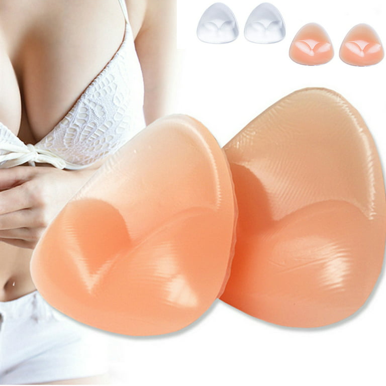 Silicone Bra Pad, 1 Pair Push-up Breast Pads Reusable Breast Lift Enhancer  Women Bikini Inserts Pad, Transparent-L 