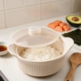 thumbnail image 4 of Microwave Vegetable Steamer, Collapsible Silicone Steamers With Lid, Food-grade Veggie Steamer Basket for Cooking Fresh & Frozen Vegetables Prep Meal, Dishwasher Safe (6.2''x7.4''x2.8'', Beige), 4 of 7