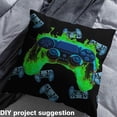 thumbnail image 2 of Homewish Gamer Gaming Fabric by the Yard 1 Yard,Modern Video Game Home Decor Fabric by the Yard,Green Blue Black Sewing Fabric For Kid Boy,Lightweight Room Decorative, 2 of 6
