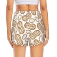 thumbnail image 2 of Lsque Peanuts7 Printed Women's Running Shorts with Liner Pockets,Elastic Quick Dry Workout Athletic Gym Yoga Shorts,Womens High Waist Shorts-X-Large, 2 of 9