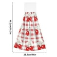 thumbnail image 3 of BZSMCE Hanging Hand Towels Fashion Cherry Picnic Delight Pattern 2-Pack - Velcro Style Bathroom Kitchen Towels, 3 of 7