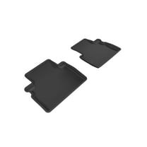3D MAXpider Second Row Custom Fit All-Weather Floor Mat for Select Infiniti QX50 Models - Kagu Rubber (Black)
