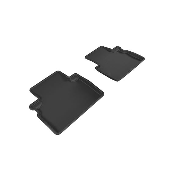 3D MAXpider Second Row Custom Fit All-Weather Floor Mat for Select Infiniti QX50 Models - Kagu Rubber (Black)