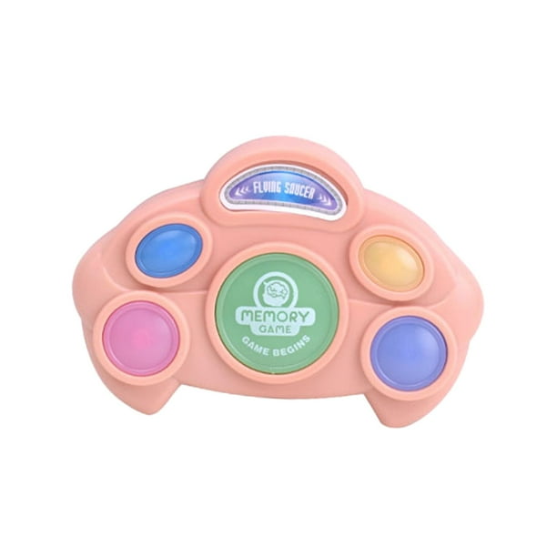 Juego de memoria electrónico para viajar, para niños de 4 años en adelante, interacción con niños. un tipo rosa