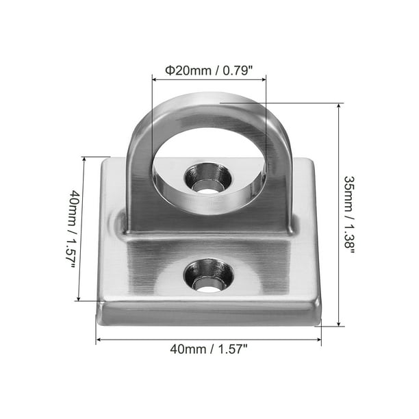 Uxcell Pad Eye Plate U Hooks Metal Ceiling Hook Wall Mount Loop with Screws Hardware Ring Hooks Dark Silver Walmart Business Supplies