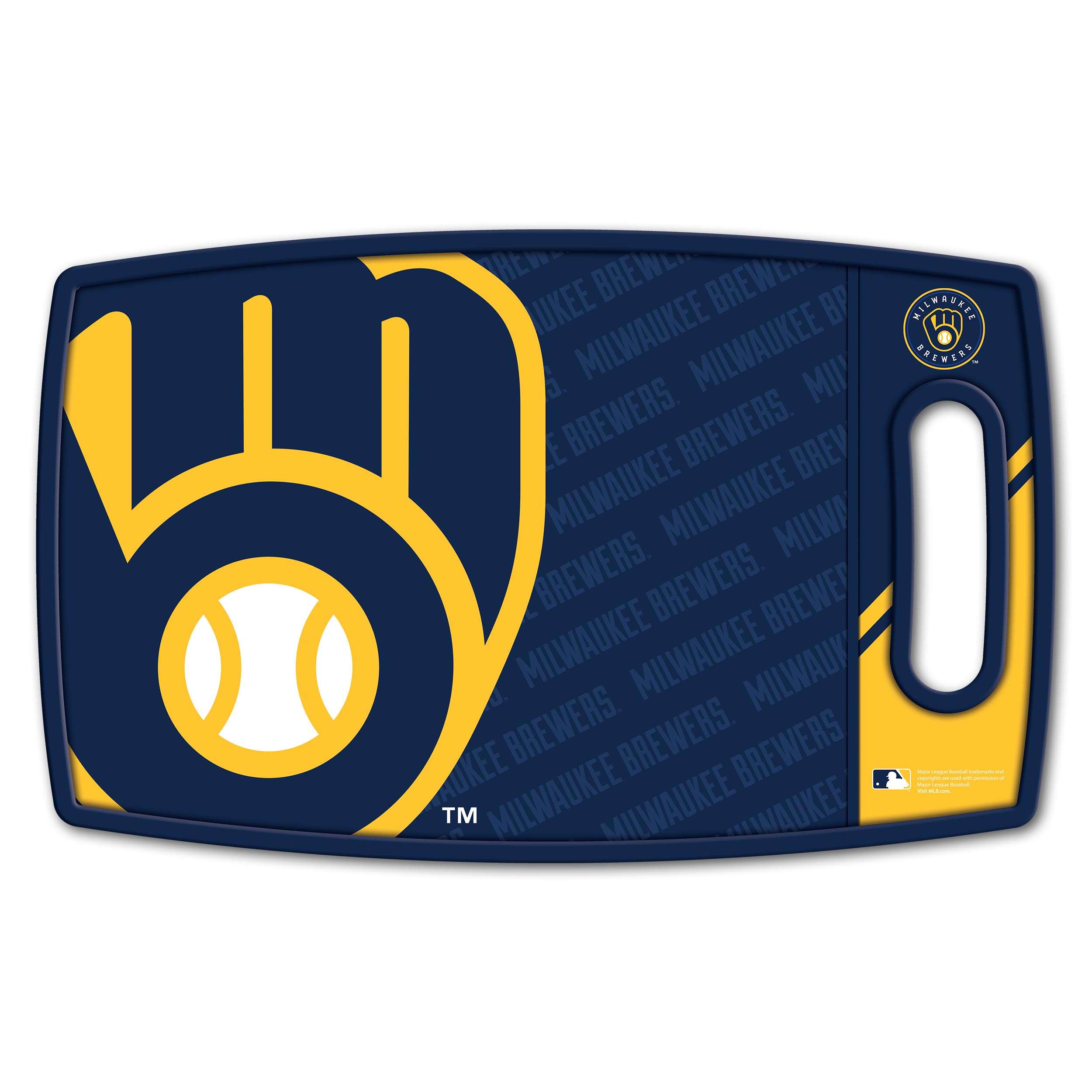 YouTheFan MLB Milwaukee Brewers Logo Series Cutting Board