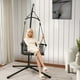 thumbnail image 4 of Costway Silla Colgante Plegable Con Soporte, Columpio Con Cojín, Almohada, Respaldo Tejido De Cuerda, Silla Hamaca Para Dormitorio, Patio, Jardín, Porche, Balcón, Capacidad De Peso De 150 Kgk, 4 of 6