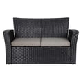thumbnail image 5 of Wynston 4-Piece Outdoor Patio Conversation Set with Cushions Black/Gray, 5 of 12