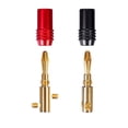 thumbnail image 4 of 10 Piezas Conector Tipo Banana para Altavoz Conector Tipo Banana de 4 Mm Chapado en Oro 4K para Adaptador de Altavoz Audio Video Negro, 4 of 5