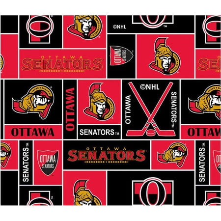 Official Licensed NHL Ottawa Senators Block Fleece Fabric by the Yard