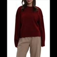 thumbnail image 3 of Suéteres de Gran Tamaño para Mujer, Suéter Grueso y Abrigado. Vino Tinto S, 3 of 10