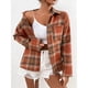 thumbnail image 2 of Camisa A Cuadros Para Mujer, Moda Clásica, Cómoda, Cuello Con Bolsillo En El Pecho, Hombro Caído, Blusa Informal De Manga Larga Para El Hogar, La Escuela Y La Oficina ANGGREK Otros, 2 of 8