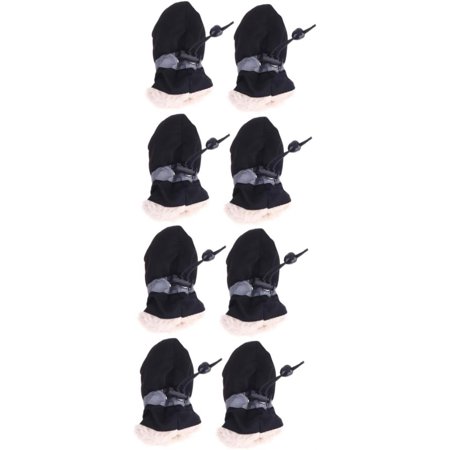 8 Pcs Shoe Cover Shoe Bottom Protector Black Boot Dog Sports Shoes Large Dog Shoe Boots Dog Boots for Winter Black Boots Puppy Paw Puppy Shoes Hairy Winter Shoes