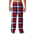 thumbnail image 5 of SnZhen Pants for Man Men's Home Sleepwear Thin Loose Pants Plaid Straight Leg Pants Men's Casual Pants, 5 of 6