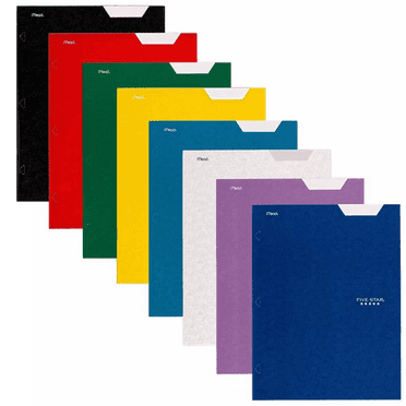 Five Star Pocket & Prong Paper Folder [Geometric Pattern]: 9 in. x 11 in. (Color May Vary)
