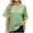 Green 1, variant on Vynhevius Womens Sweatshirts Crew Neck Raglan Short Sleeve Ribbed Hem Solid Loose Casual Pullover Tops