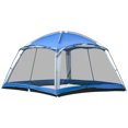 thumbnail image 2 of Outsunny 12' x 12' Screen House Room, 8 Person Camping Tent w/ Carry Bag and 4 Mesh Walls for Hiking, Backpacking, and Traveling, Easy Set Up, Royal Blue, 2 of 9
