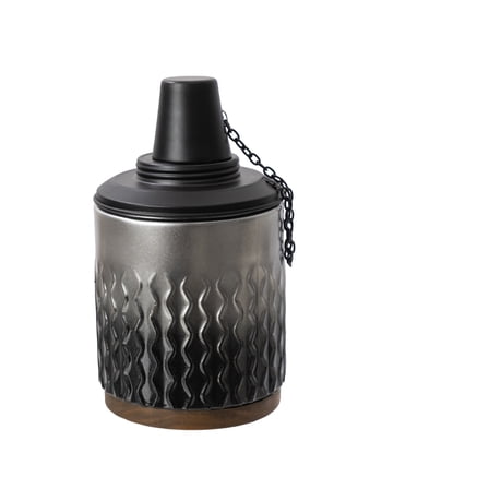 Mainstays Midnight Glass Outdoor Tabletop Torch with Fiberglass Wick, Decorative Torch